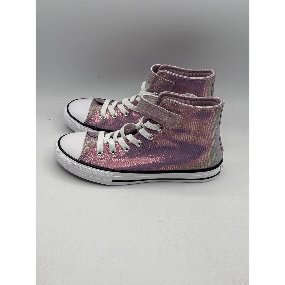 Converse All Star 1V Hi Shoes Kids Size 3 Lilac White Casual A14343C